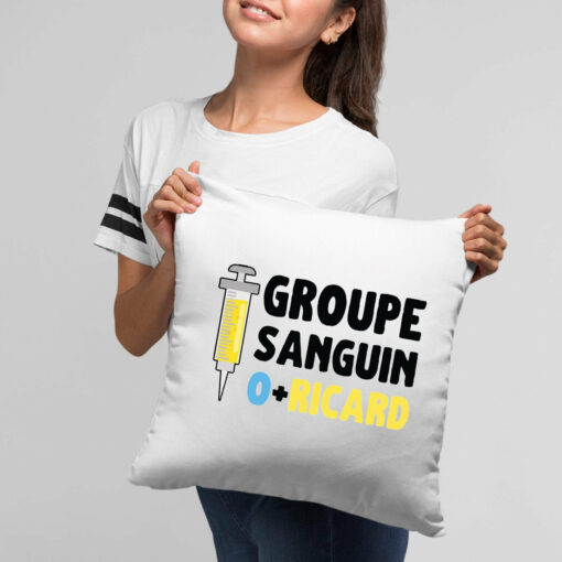 Coussin Groupe sanguin O + Ricard