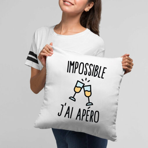 Coussin Impossible j’ai apero