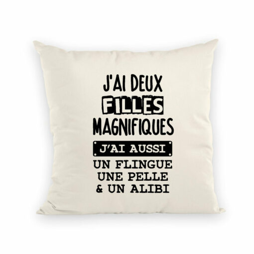 Coussin J’ai deux filles magnifiques