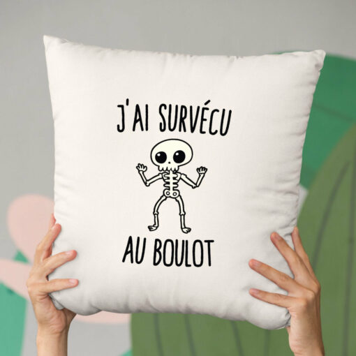 Coussin J’ai survecu au boulot