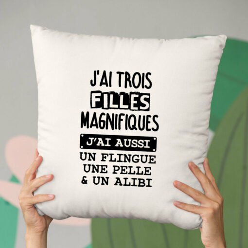 Coussin J’ai trois filles magnifiques