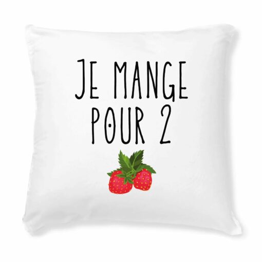 Coussin Je mange pour 2