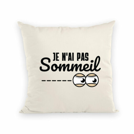 Coussin Je n’ai pas sommeil