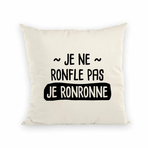 Coussin Je ne ronfle pas je ronronne