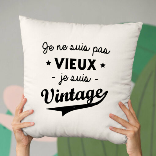 Coussin Je ne suis pas vieux je suis vintage