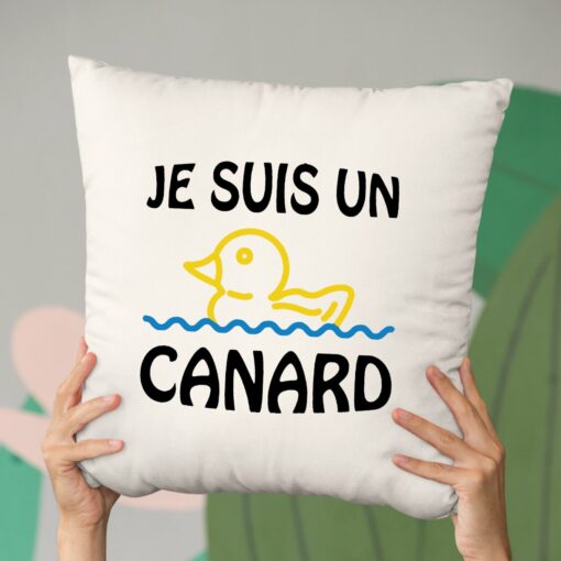 Coussin Je suis un canard