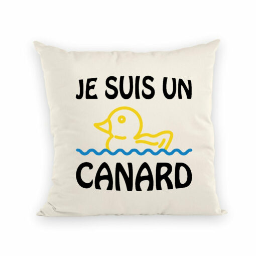 Coussin Je suis un canard