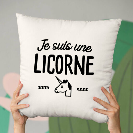 Coussin Je suis une licorne