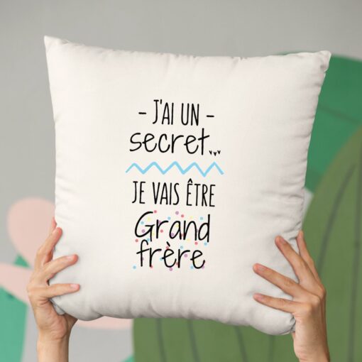 Coussin Je vais etre grand frere