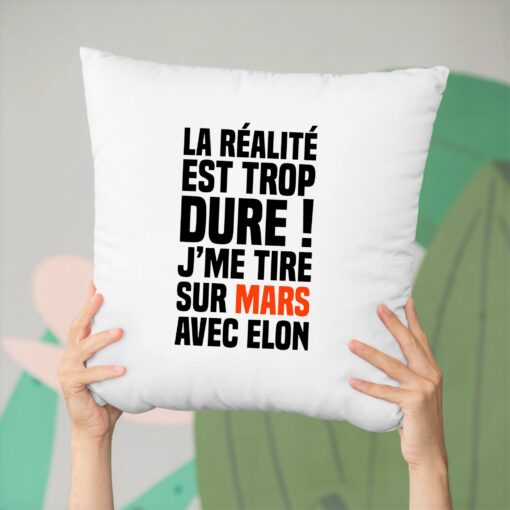 Coussin J’me tire sur Mars avec Elon