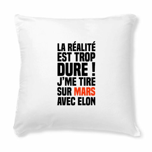 Coussin J’me tire sur Mars avec Elon