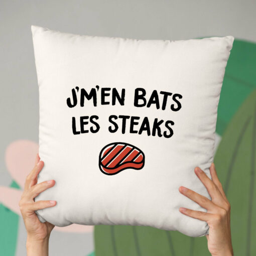 Coussin J’m’en bats les steaks