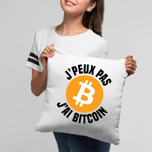 Coussin J’peux pas j’ai Bitcoin