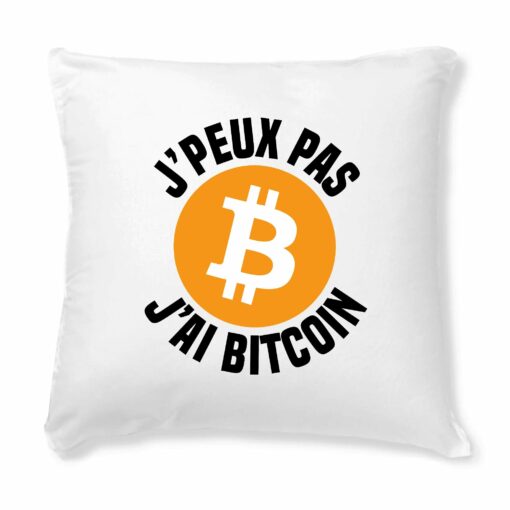 Coussin J’peux pas j’ai Bitcoin