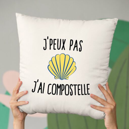 Coussin J’peux pas j’ai Compostelle