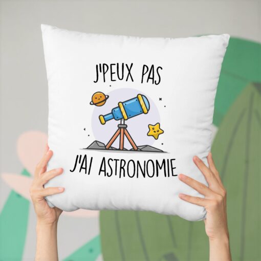 Coussin J’peux pas j’ai astronomie