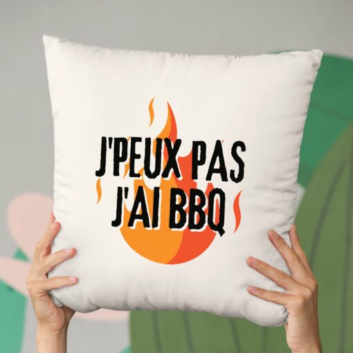 Coussin J’peux pas j’ai barbecue