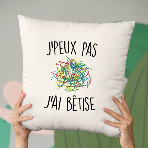 Coussin J’peux pas j’ai betise