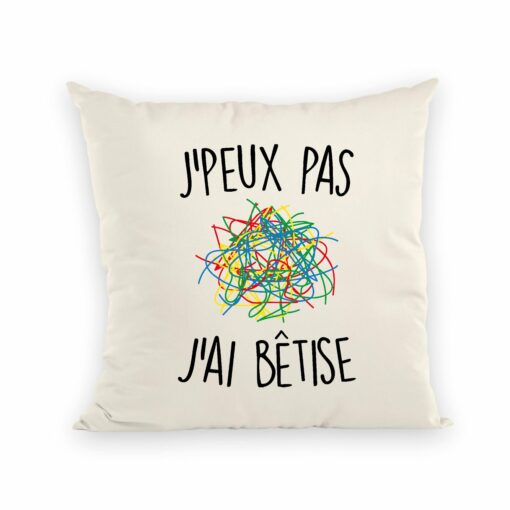 Coussin J’peux pas j’ai betise