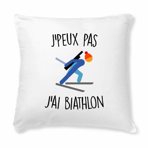 Coussin J’peux pas j’ai biathlon