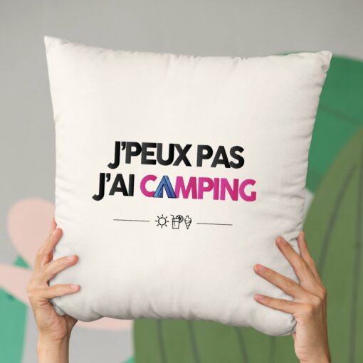 Coussin J’peux pas j’ai camping