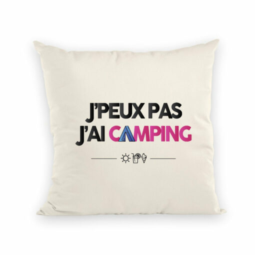 Coussin J’peux pas j’ai camping