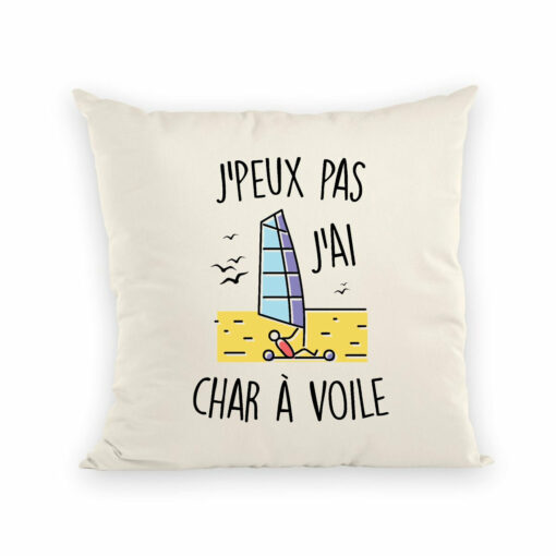 Coussin J’peux pas j’ai char a voile