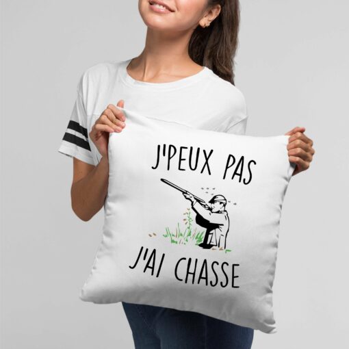 Coussin J’peux pas j’ai chasse