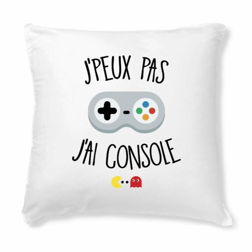 Coussin J’peux pas j’ai console