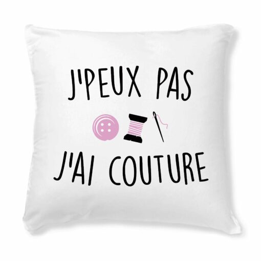 Coussin J’peux pas j’ai couture