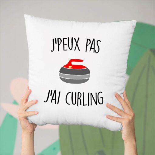 Coussin J’peux pas j’ai curling