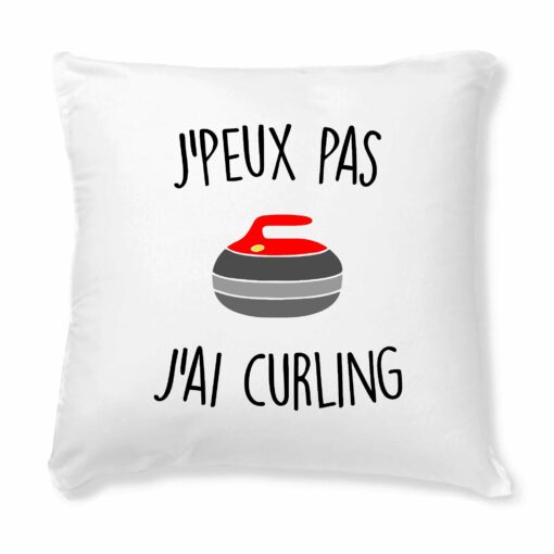 Coussin J’peux pas j’ai curling