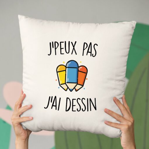 Coussin J’peux pas j’ai dessin