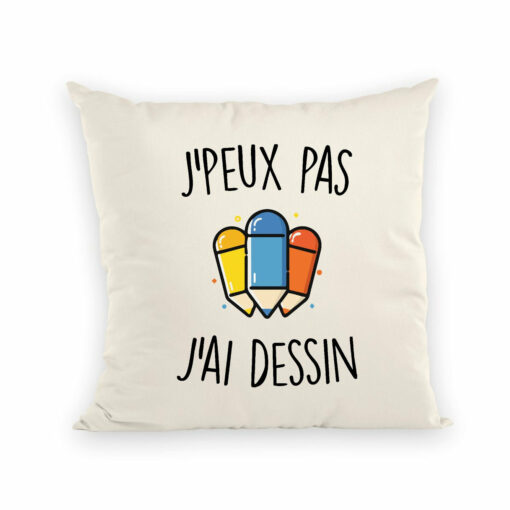 Coussin J’peux pas j’ai dessin