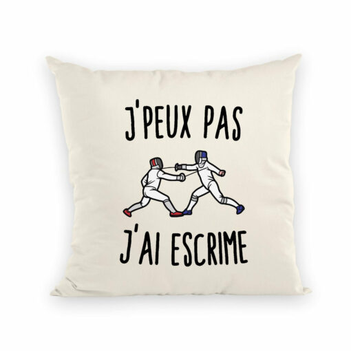 Coussin J’peux pas j’ai escrime