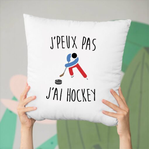 Coussin J’peux pas j’ai hockey