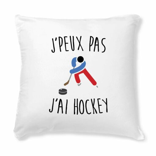 Coussin J’peux pas j’ai hockey