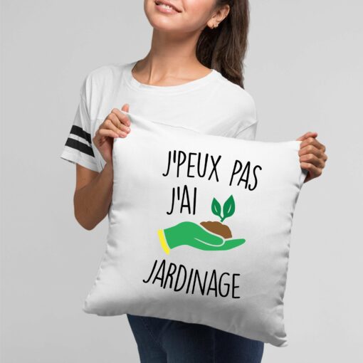 Coussin J’peux pas j’ai jardinage