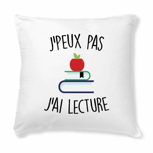 Coussin J’peux pas j’ai lecture