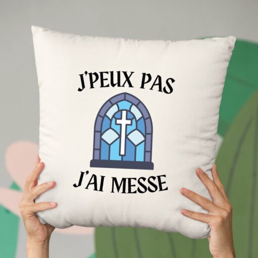 Coussin J’peux pas j’ai messe