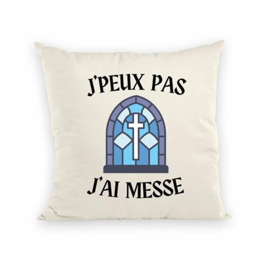 Coussin J’peux pas j’ai messe