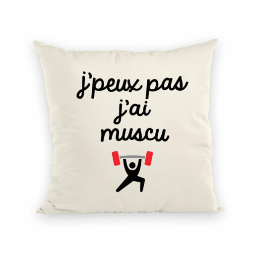 Coussin J’peux pas j’ai muscu