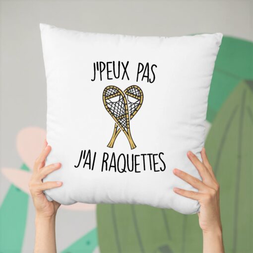 Coussin J’peux pas j’ai raquettes