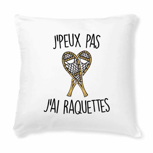 Coussin J’peux pas j’ai raquettes