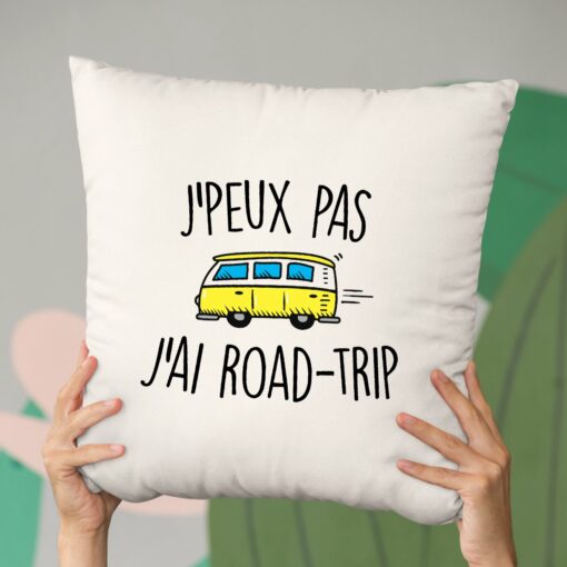 Coussin J’peux pas j’ai road-trip