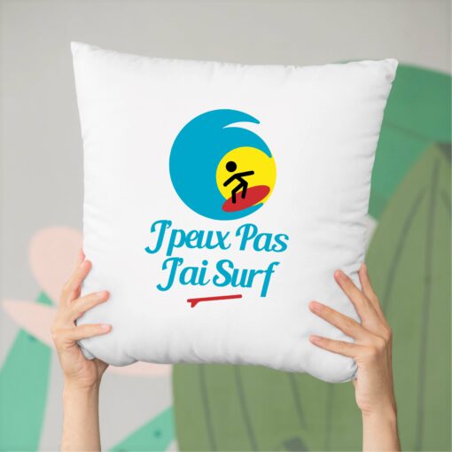 Coussin J’peux pas j’ai surf