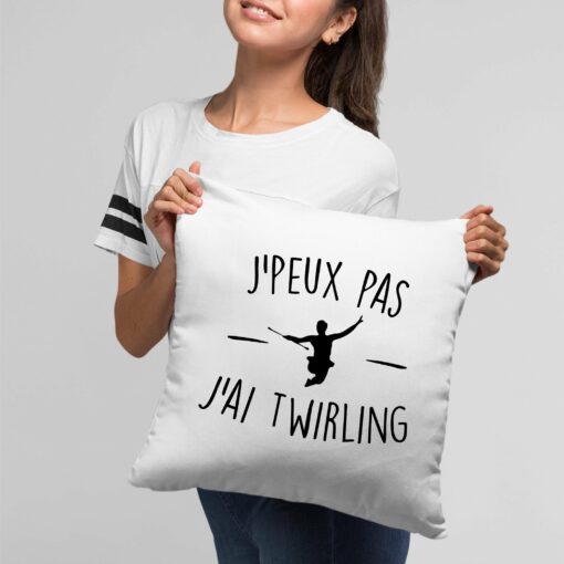 Coussin J’peux pas j’ai twirling