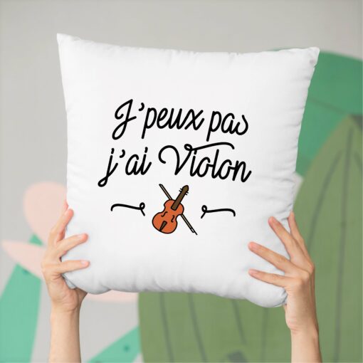 Coussin J’peux pas j’ai violon