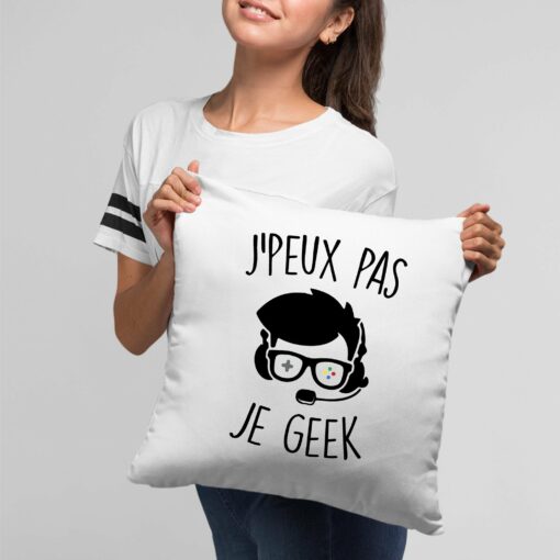 Coussin J’peux pas je geek