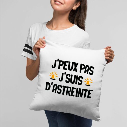 Coussin J’peux pas j’suis d’astreinte